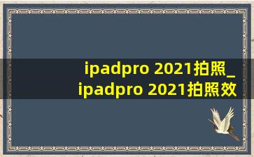 ipadpro 2021拍照_ipadpro 2021拍照效果